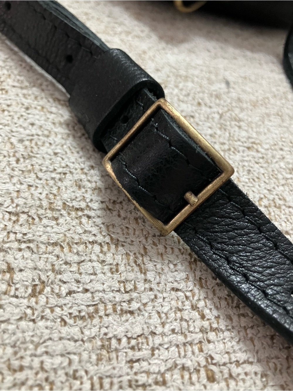 Portland Leather Pebbled Black Round Leather Crossbody - Picture 6 of 9